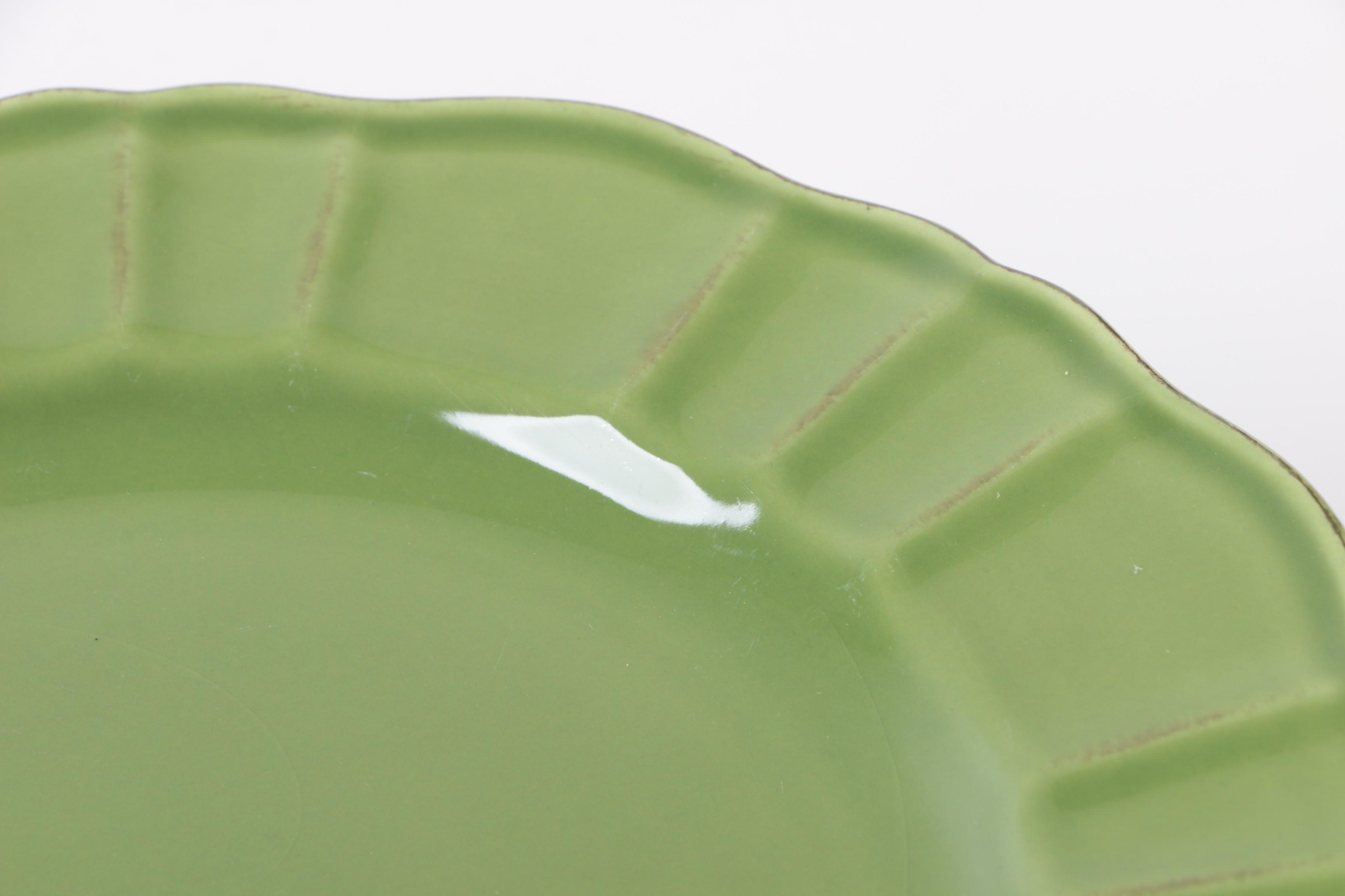 World Market Green Dinner Plates Made in Portugal