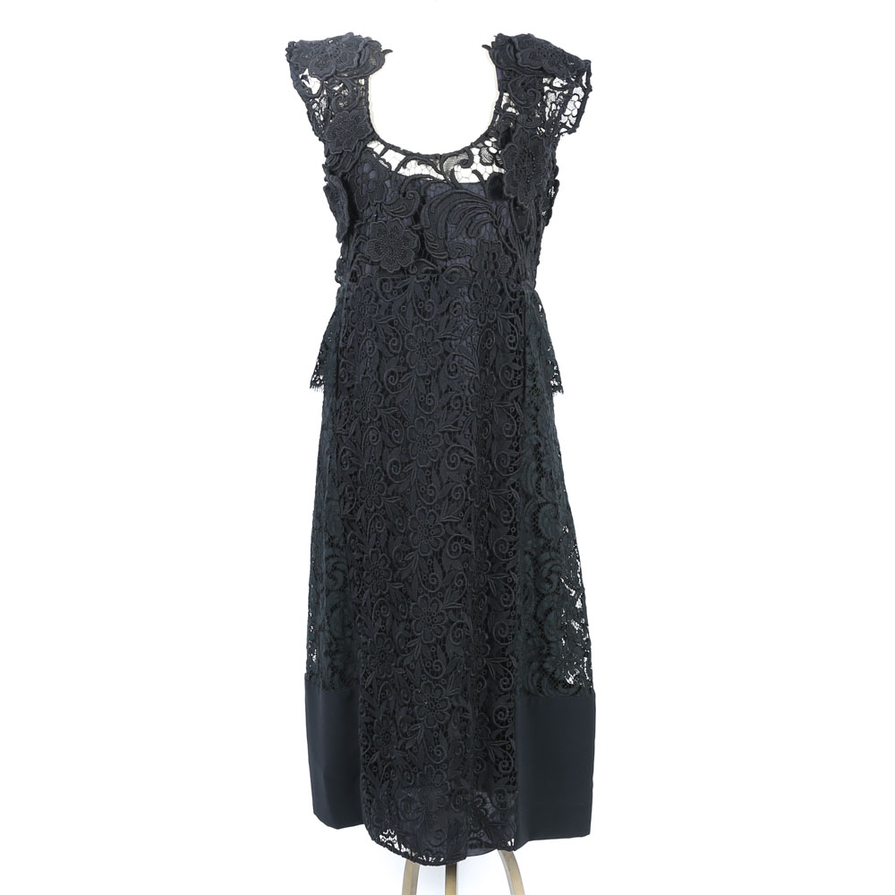Prada Black Crochet Dress