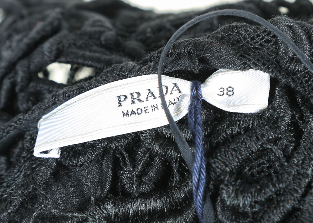 Prada Black Crochet Dress