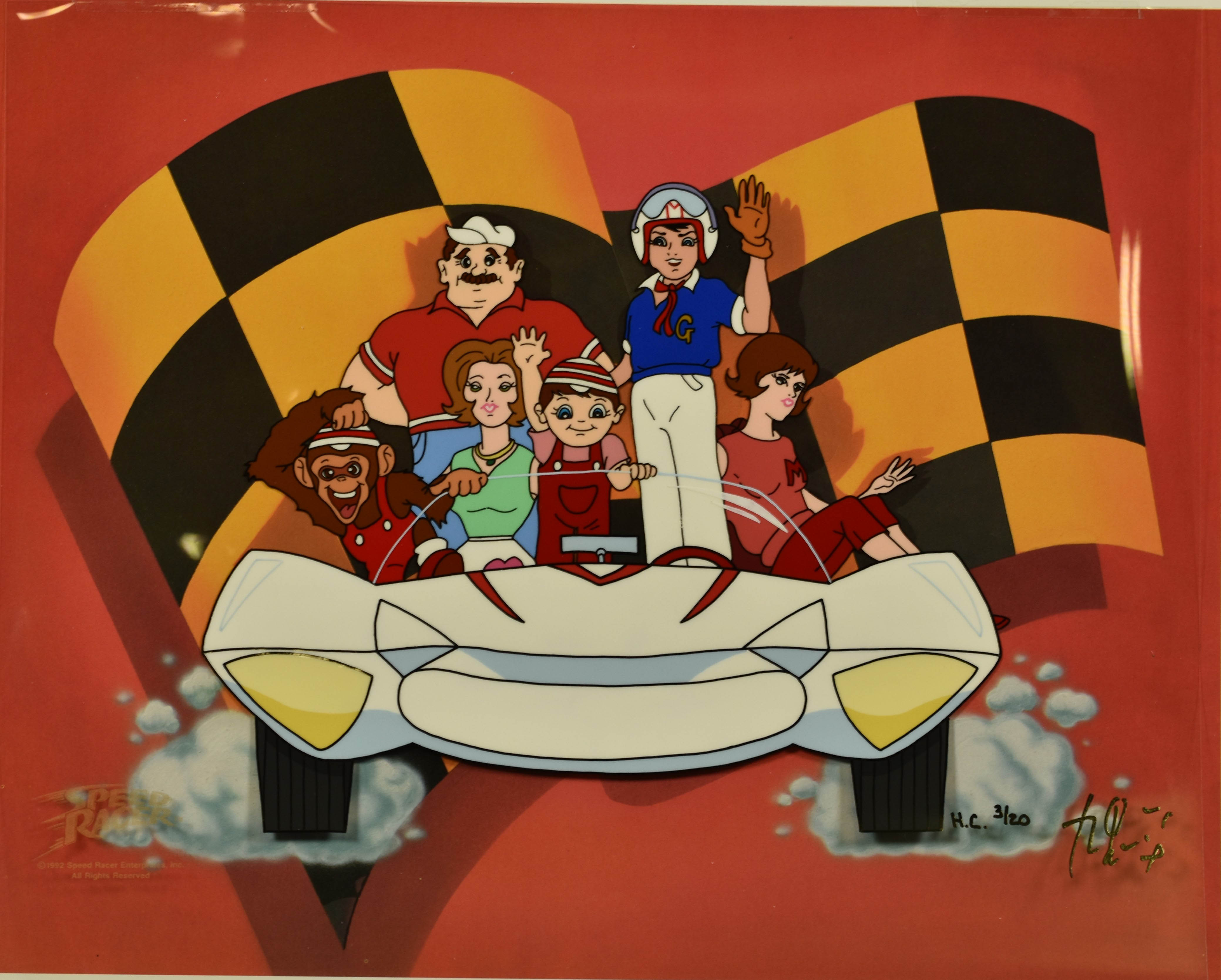 Speed Racer Hand-Painted cel. L.E. Signed By Ippei Kuri