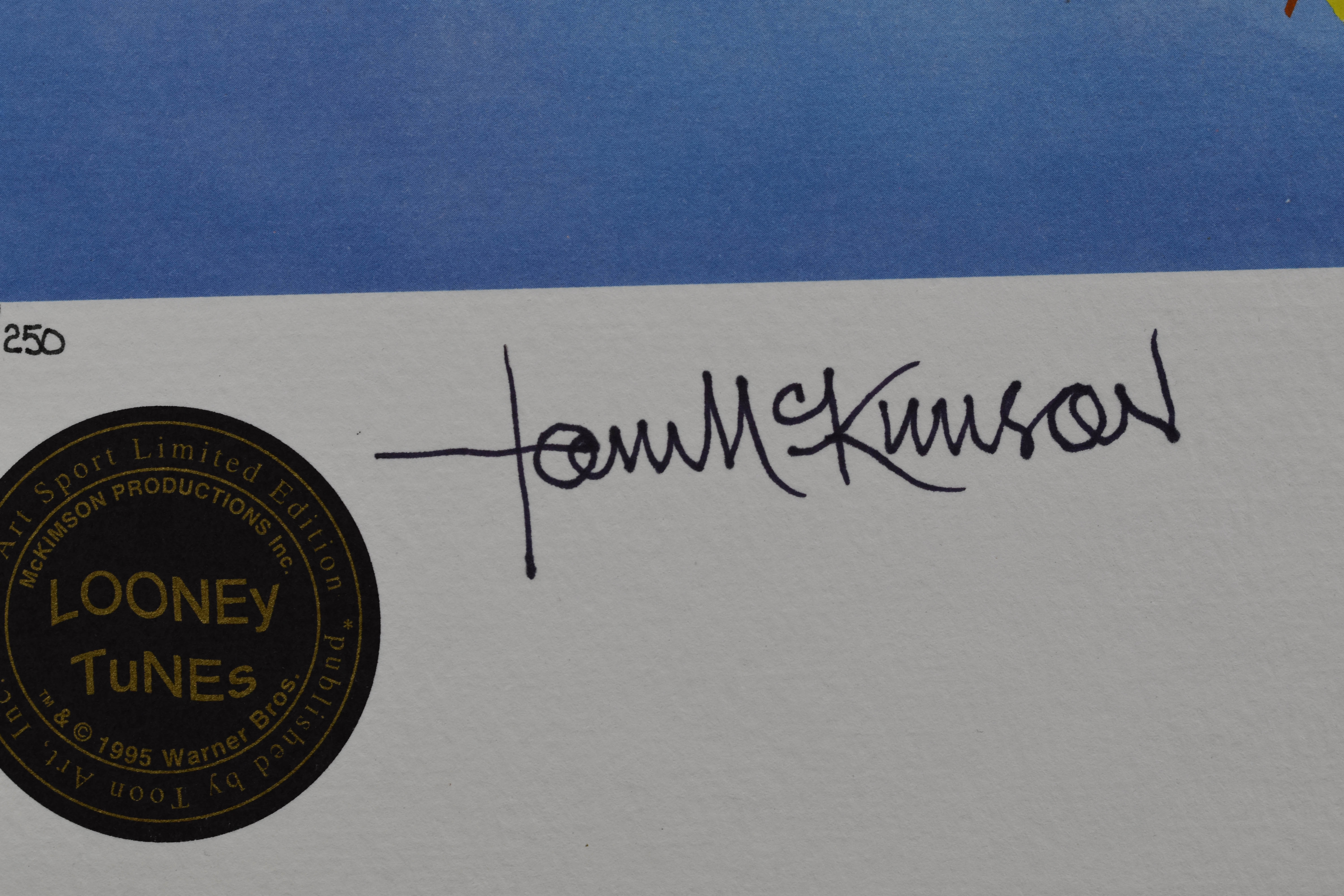 Warner Bros. L.E. NHL Lithoserigraph-Tampa bay Lightning Devil of a Save, Signed