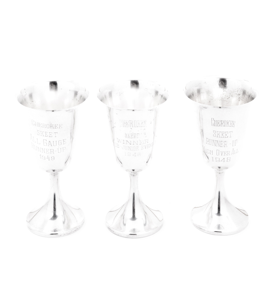 Vintage Hunt Silver Company Sterling Silver Presentation Goblets