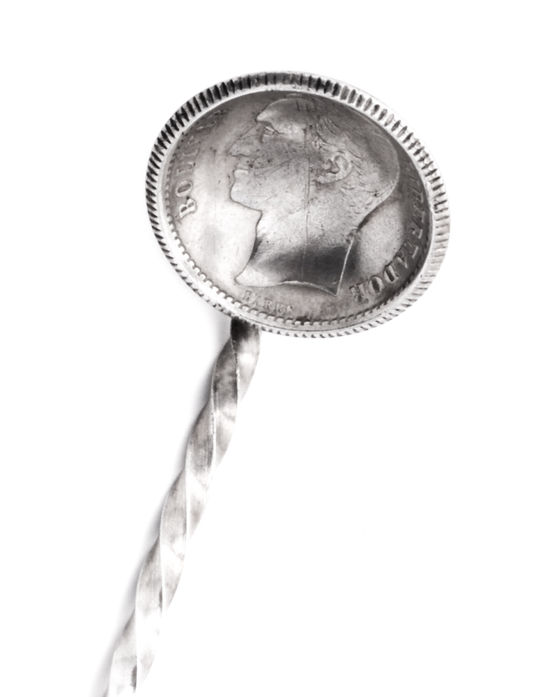 Sterling Silver Coin Bowl Salt Spoon