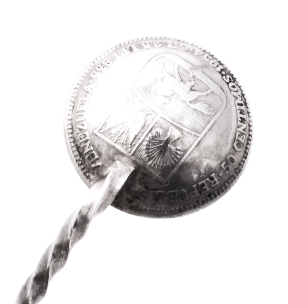 Sterling Silver Coin Bowl Salt Spoon