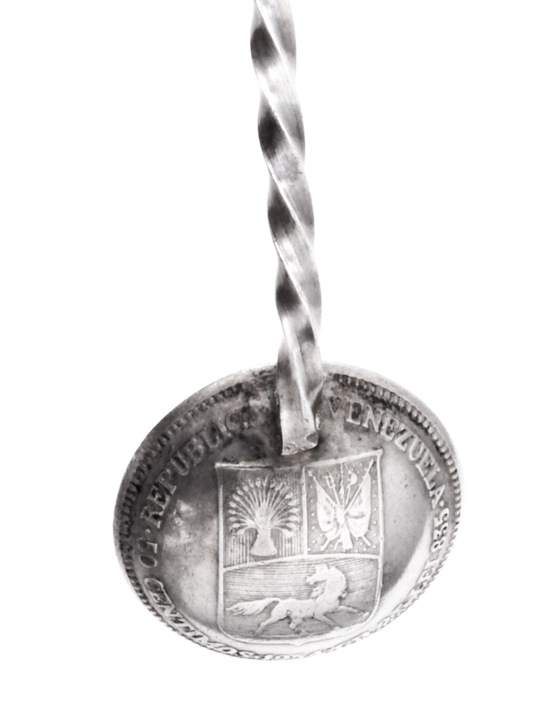 Sterling Silver Coin Bowl Salt Spoon