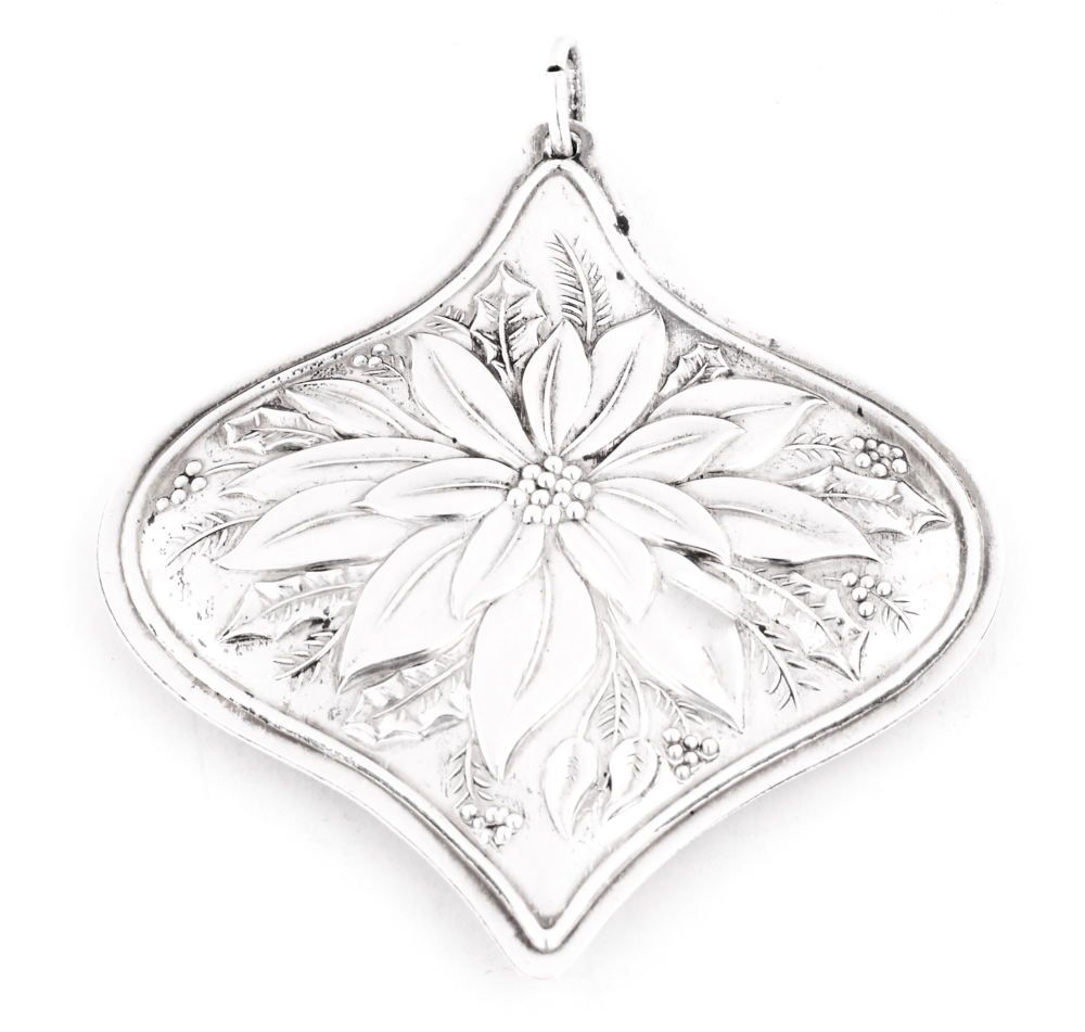 Towle Sterling Silver "Floral Medallion" Christmas Ornaments