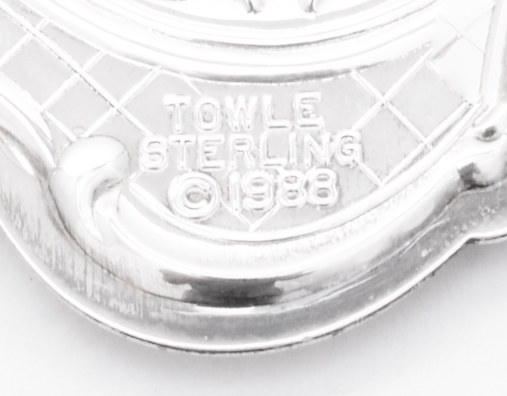 Towle Sterling Silver "Floral Medallion" Christmas Ornaments