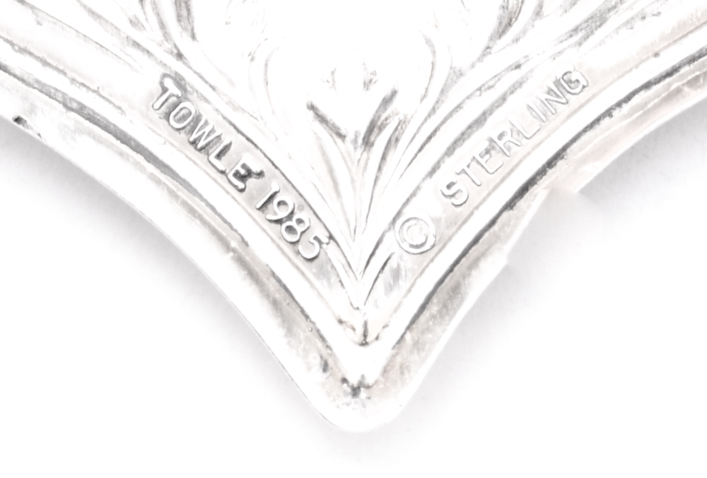 Towle Sterling Silver "Floral Medallion" Christmas Ornaments