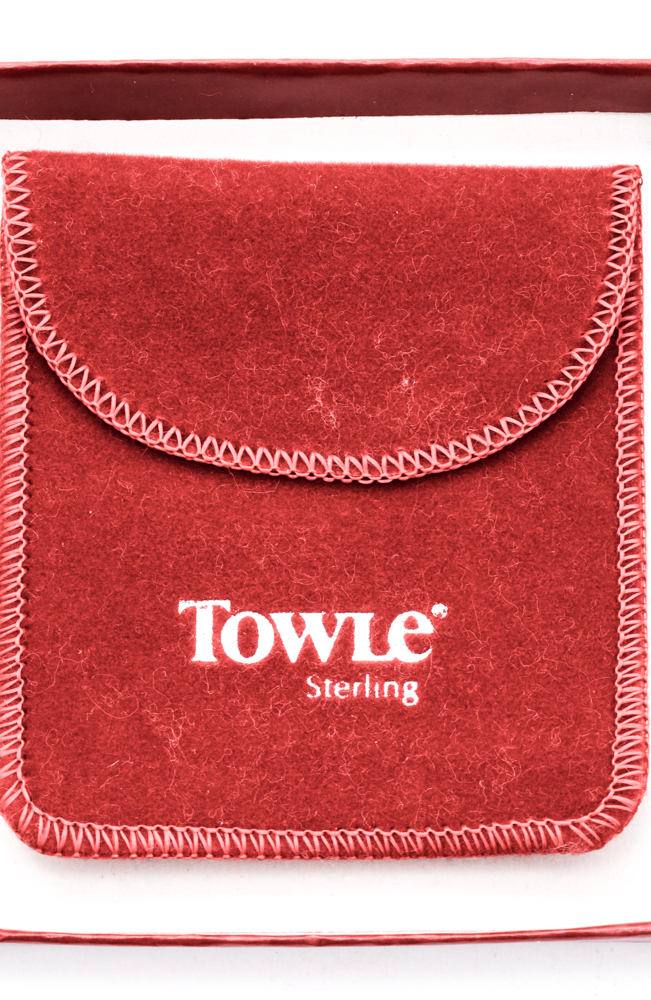 Towle Sterling Silver "Floral Medallion" Christmas Ornaments