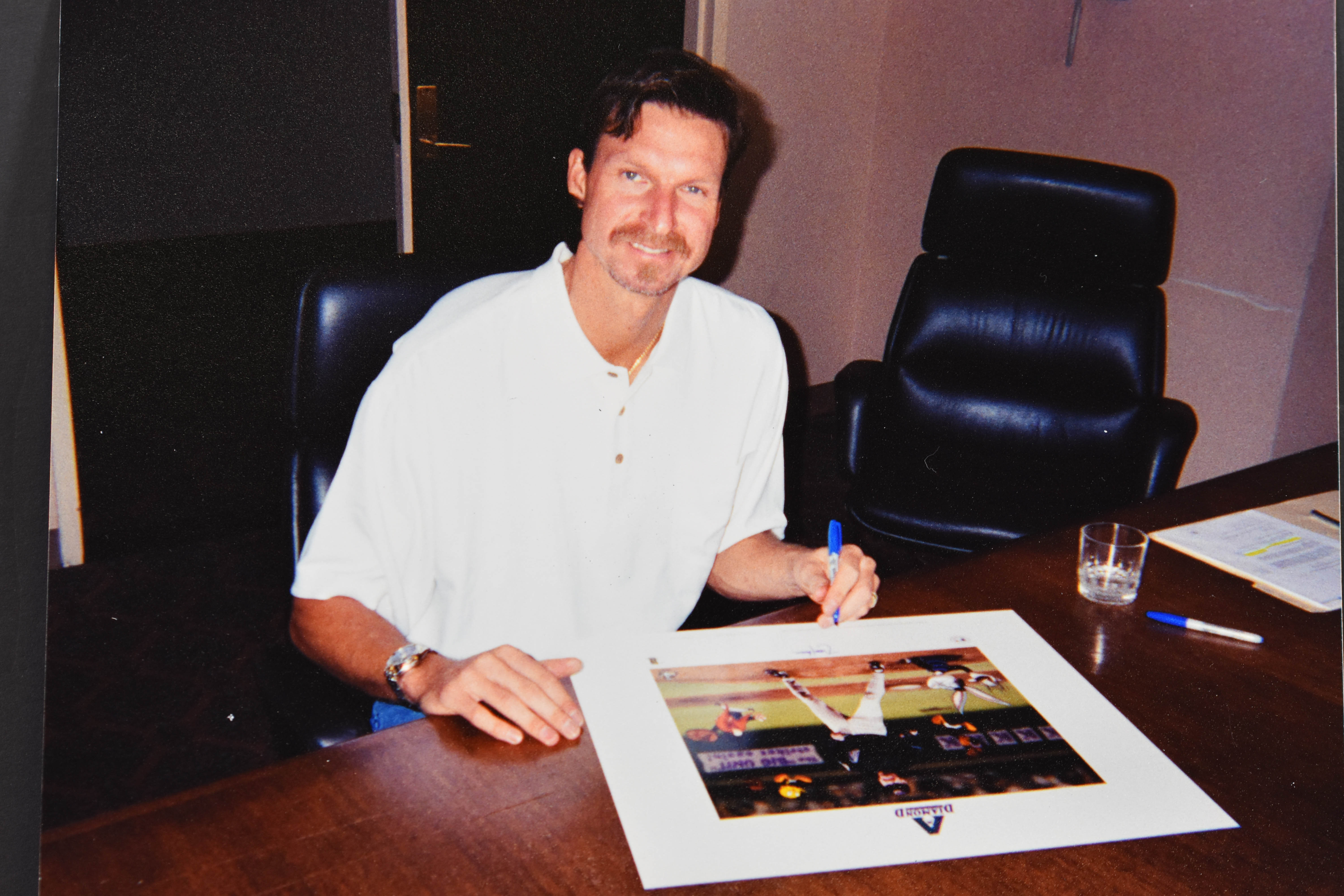 Warner Bros. L.E. Lithograph signed by Diamondbacks Pitcher Randy Johnson