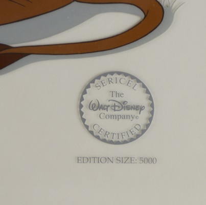 Walt Disney 1994 Limited Edition Sericel "Rafiki and Simba" After The Lion King