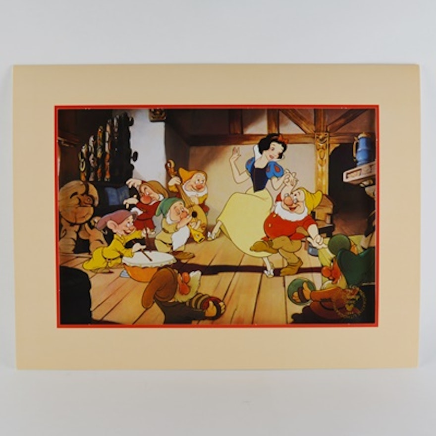 Disney "Snow White and the Seven Dwarfs" Commemorative Offset Lithograph