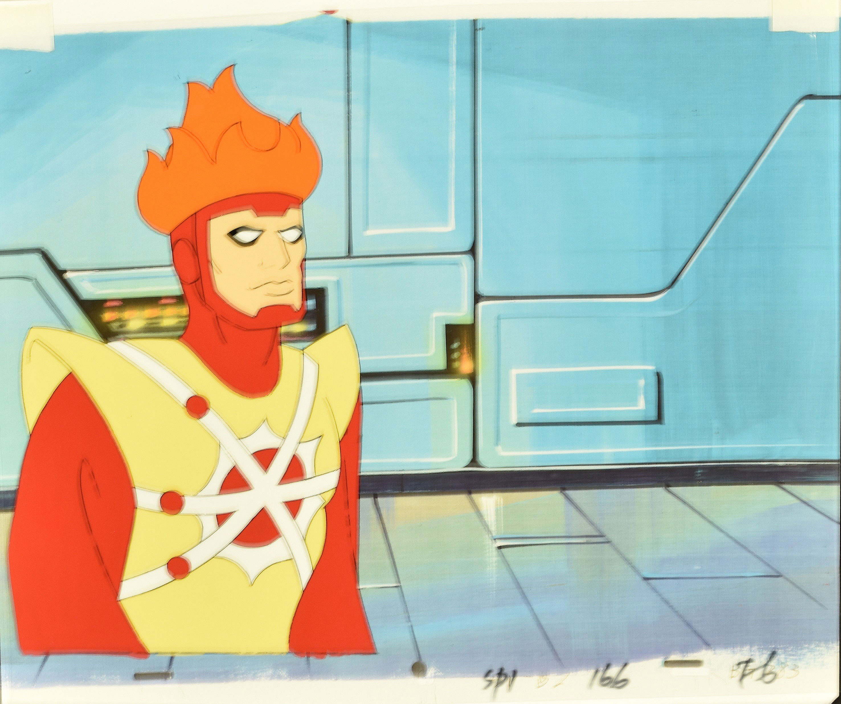 Original 1985 "Super Friends" Firestorm Animation Cel