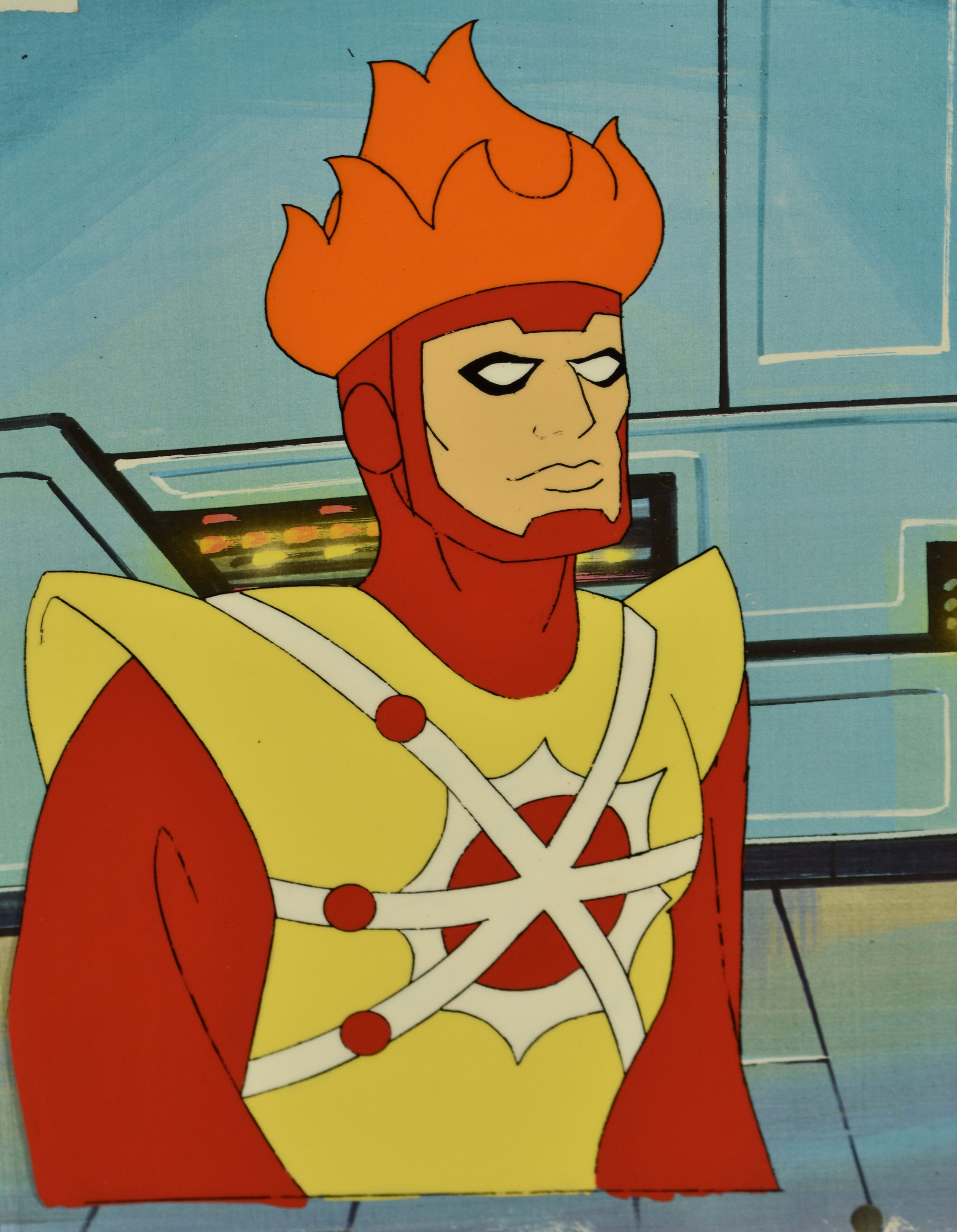 Original 1985 "Super Friends" Firestorm Animation Cel