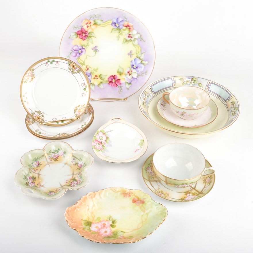Antique To Vintage Hand Painted Porcelain and China Collection including Limoges