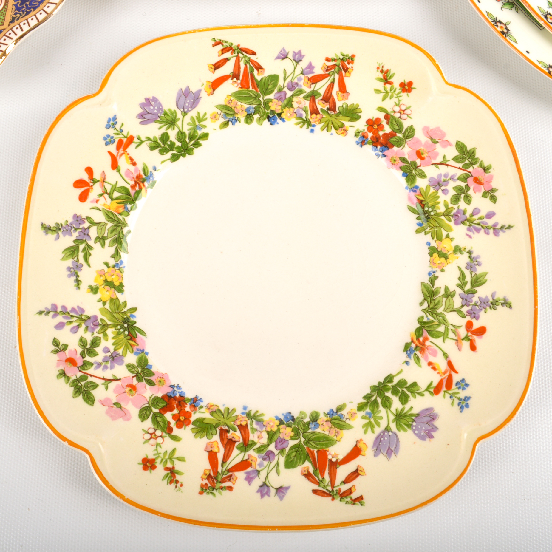 Vintage Floral China and Porcelain Plate Collection including Royal Worcester