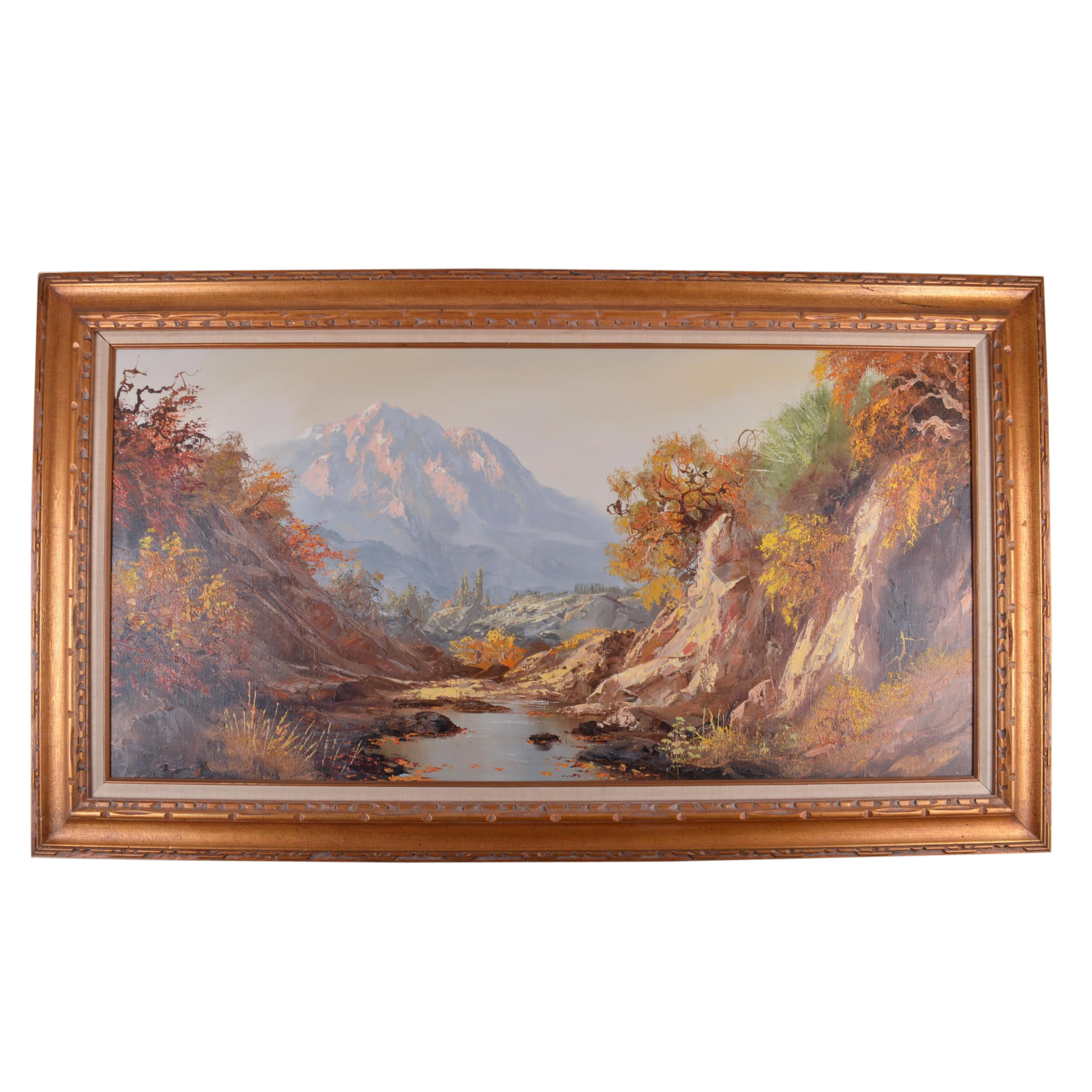 Vintage Segundo Huertas Oil on Canvas Landscape Painting