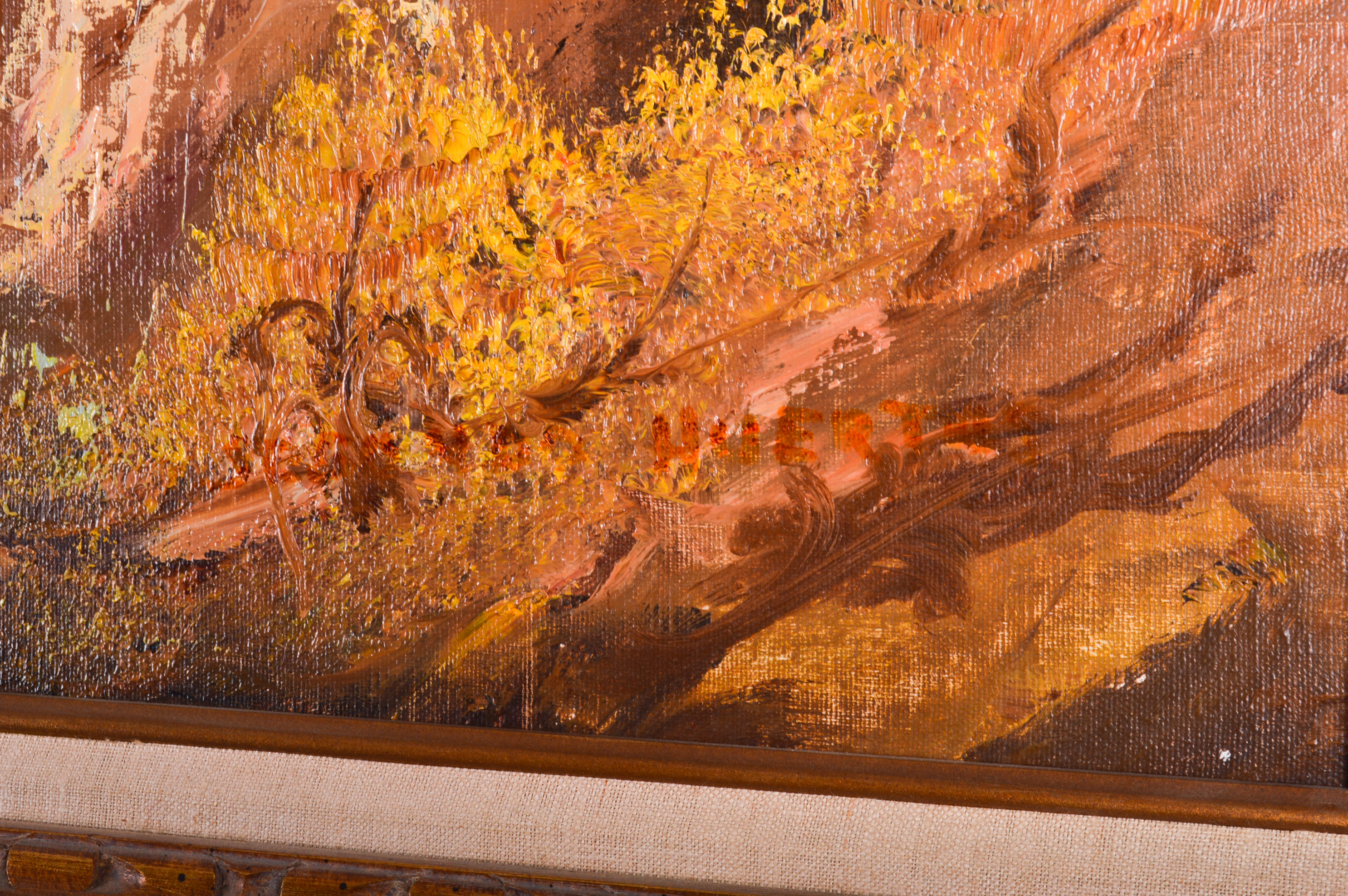 Vintage Segundo Huertas Oil on Canvas Landscape Painting