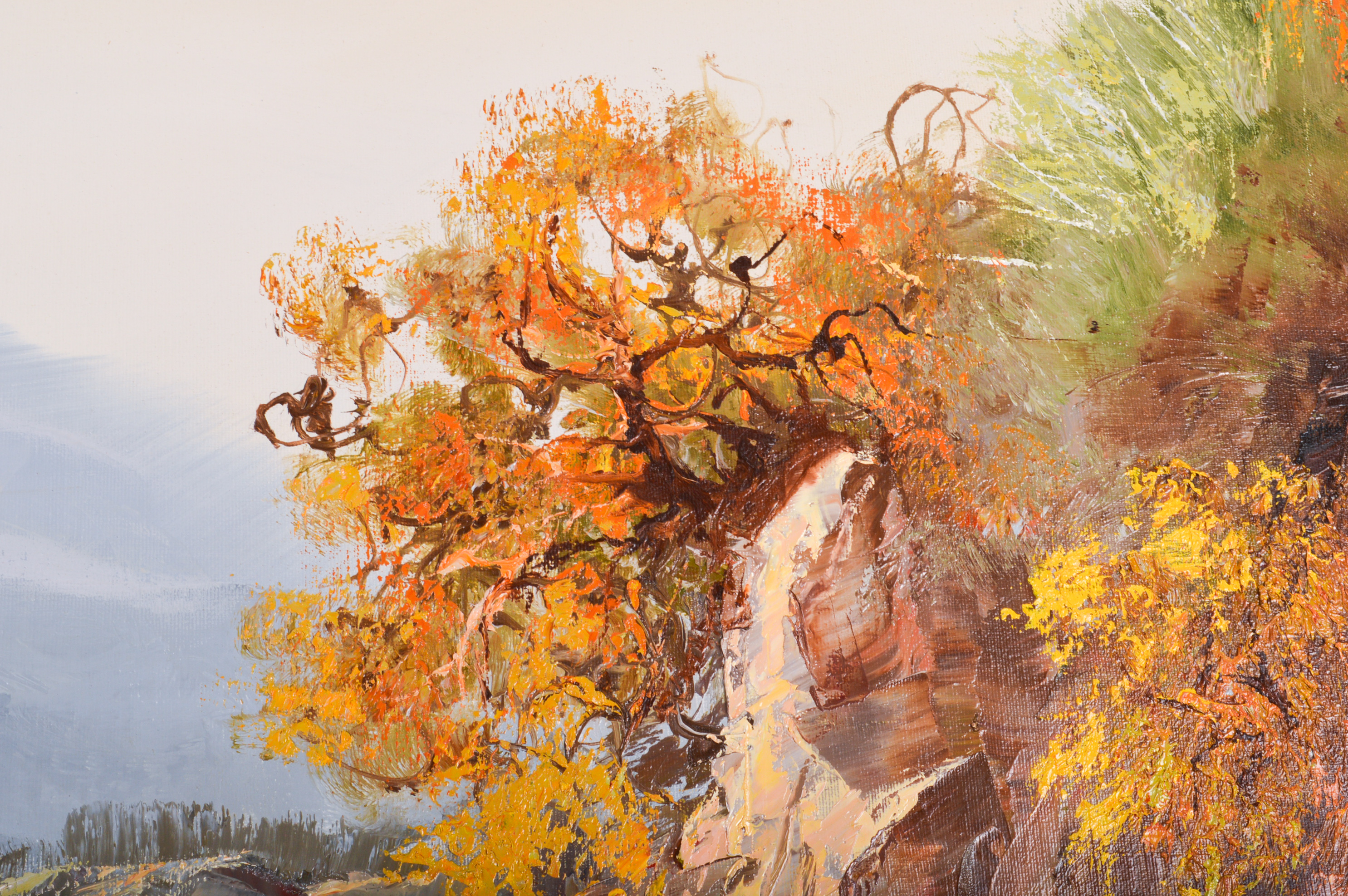 Vintage Segundo Huertas Oil on Canvas Landscape Painting