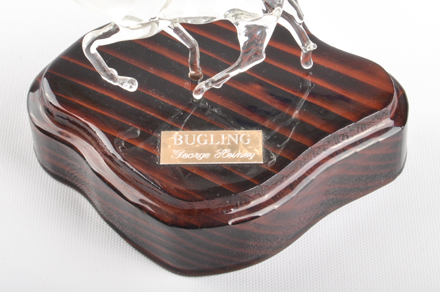 George Heiney Art Glass Bull Elk Figurine "Bugling"