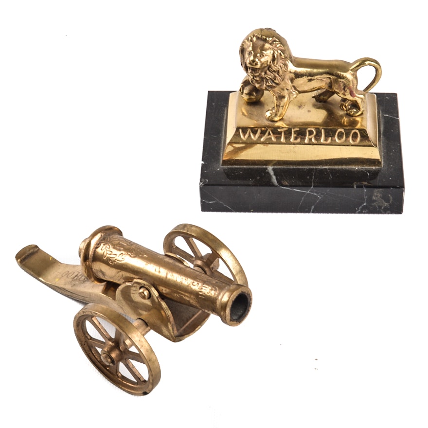 Vintage Brass Battle of Waterloo Decoratives