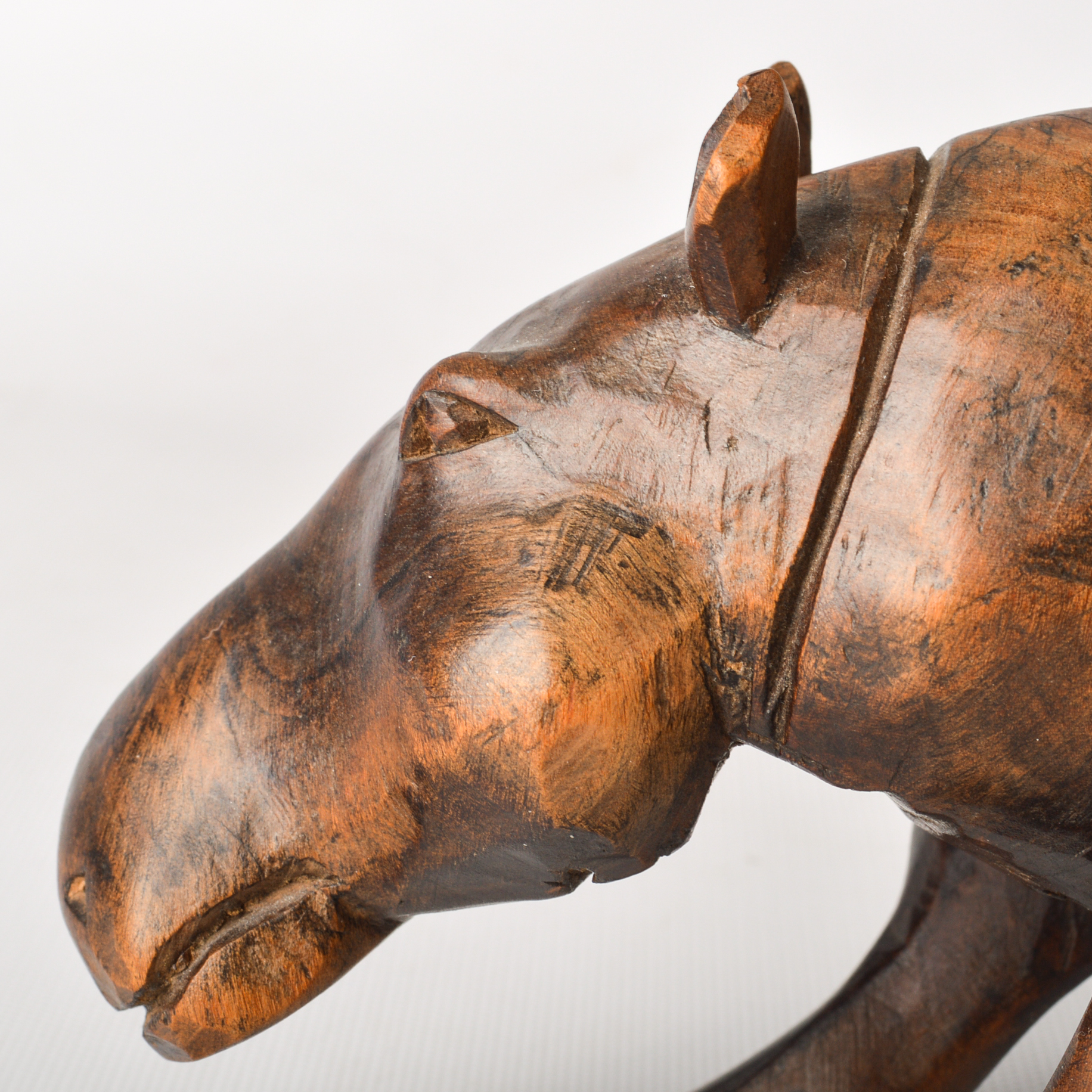Hand Carved Wood Hippopotamus