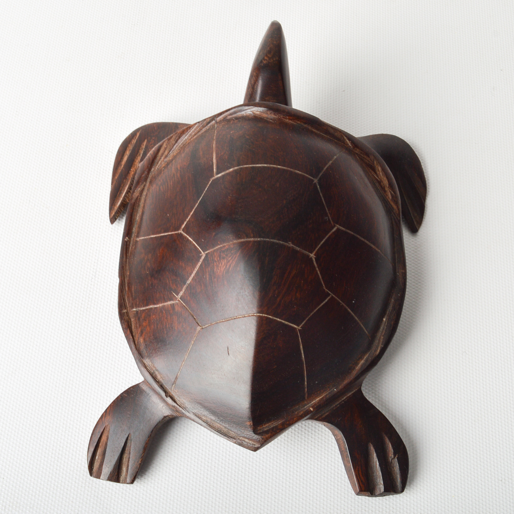 Hand Carved Wood Dolphin and Sea Turtle Sculptures