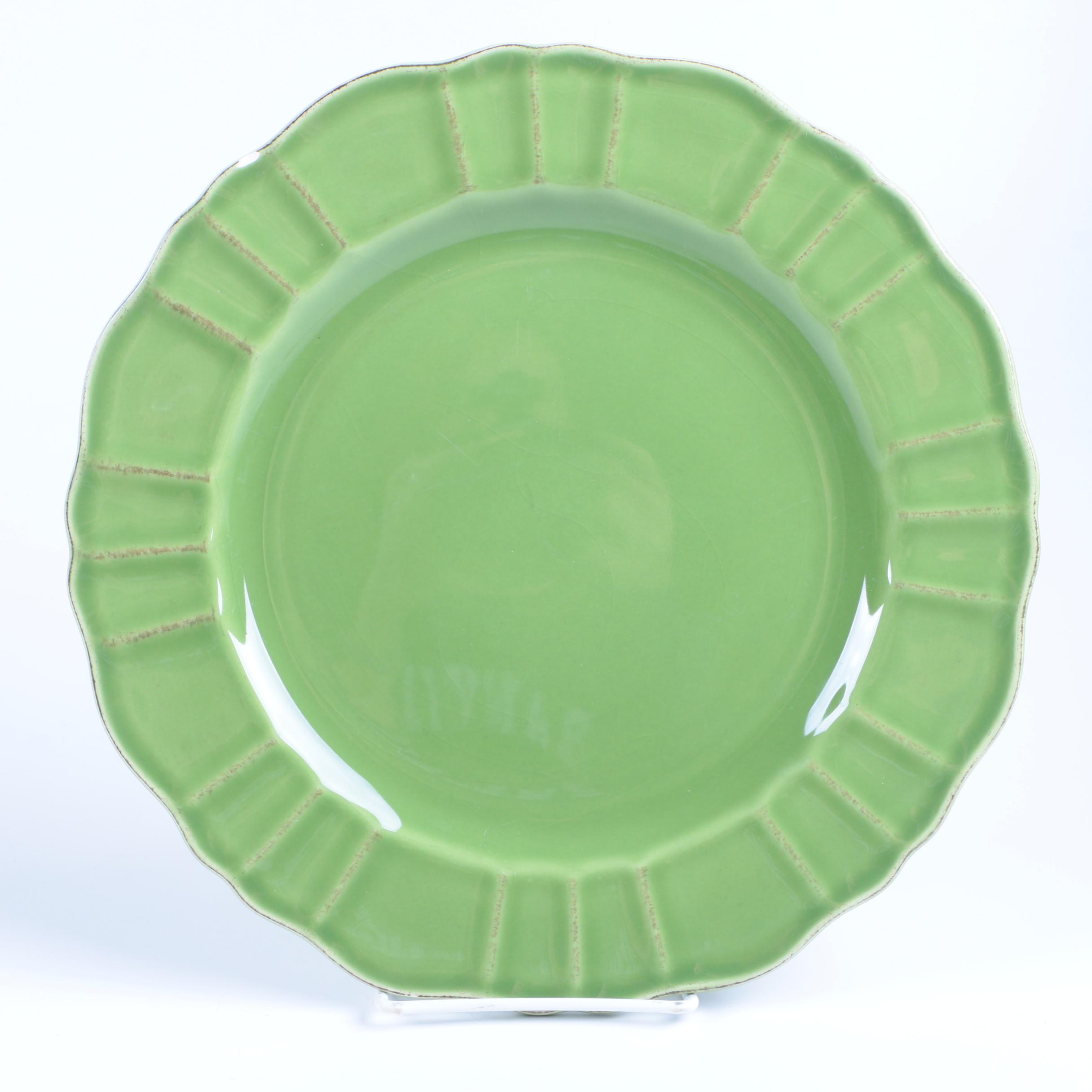 World Market Green Dinner Plates Made in Portugal