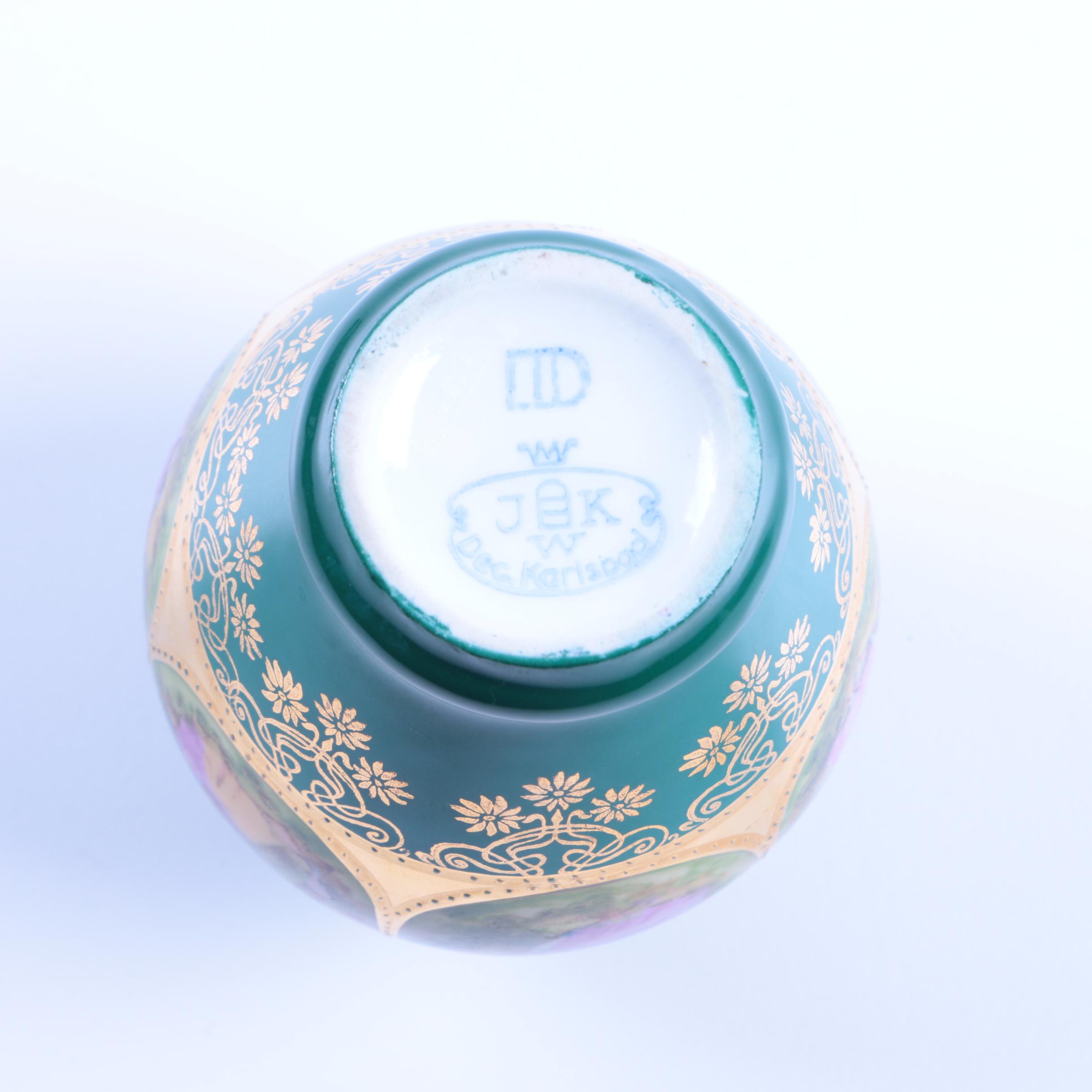 JWK Dec Karlsbad Old Vienna Style Lidded Urn