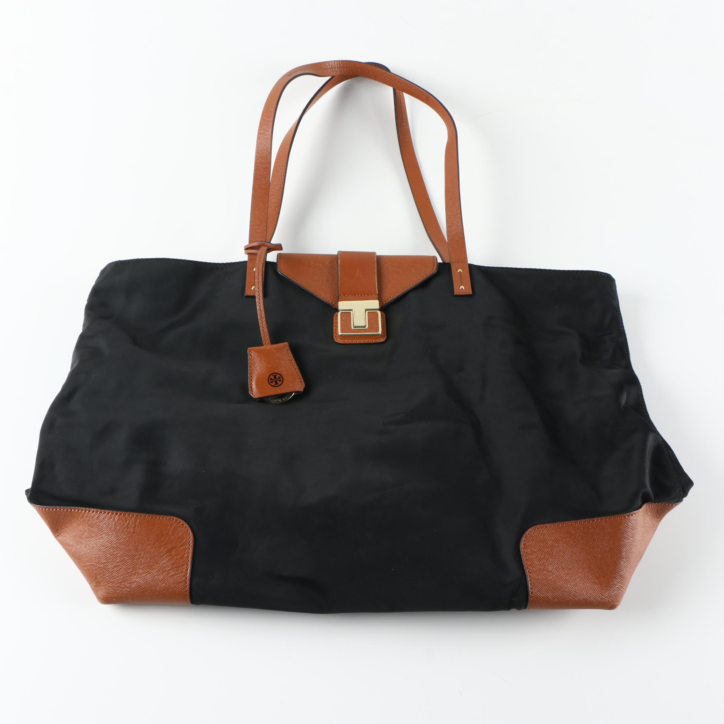 Tory Burch Black Nylon Tote Bag