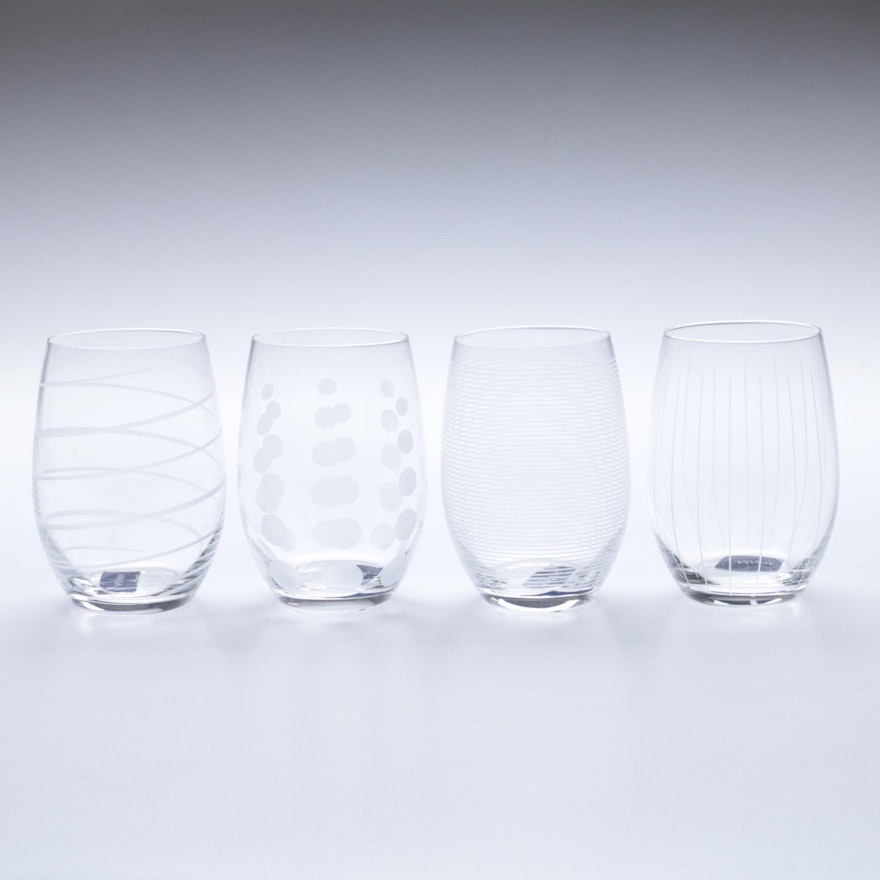 Mikasa "Cheer" Crystal Stemless Wine Glasses