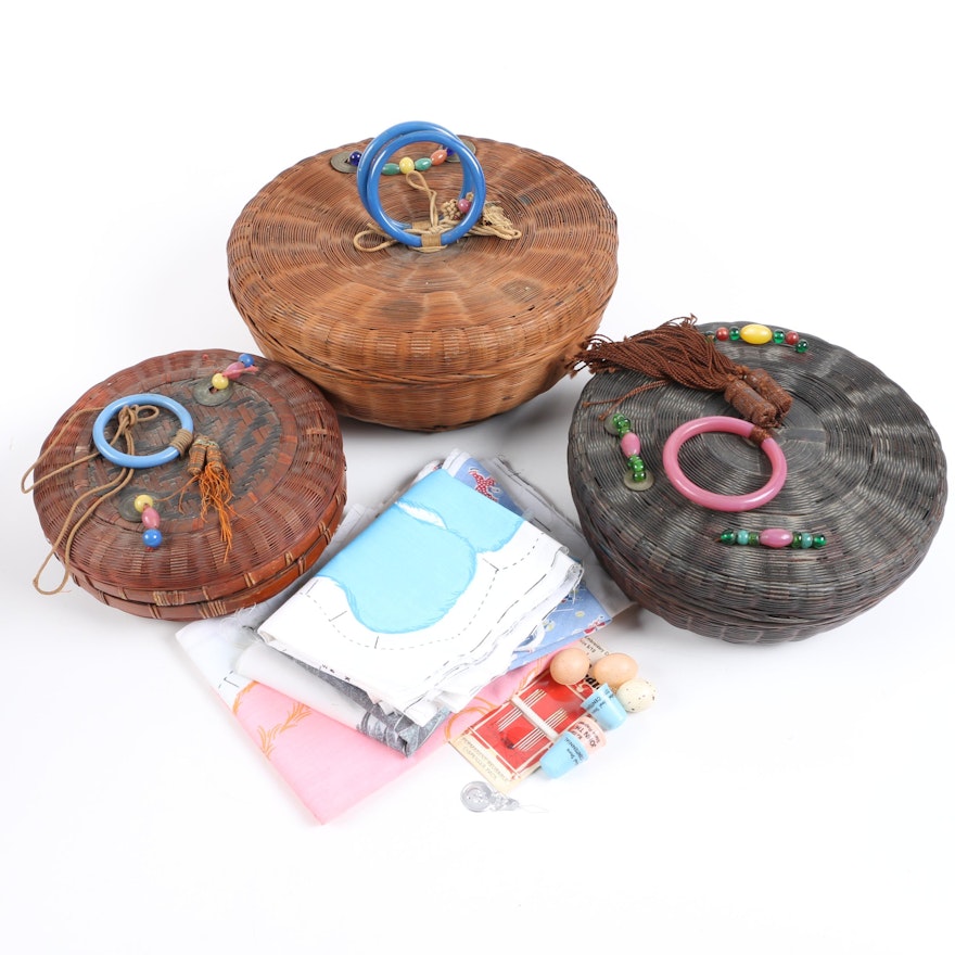 Decorative Lidded and Woven Baskets