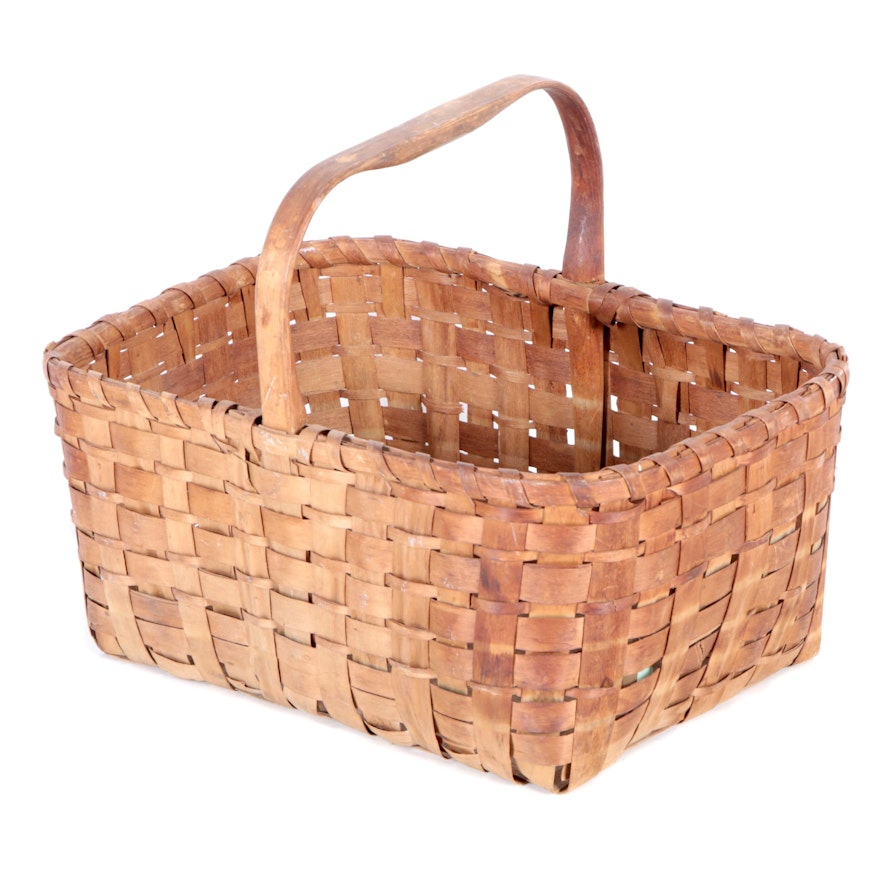 Vintage Woven Picnic Style Basket