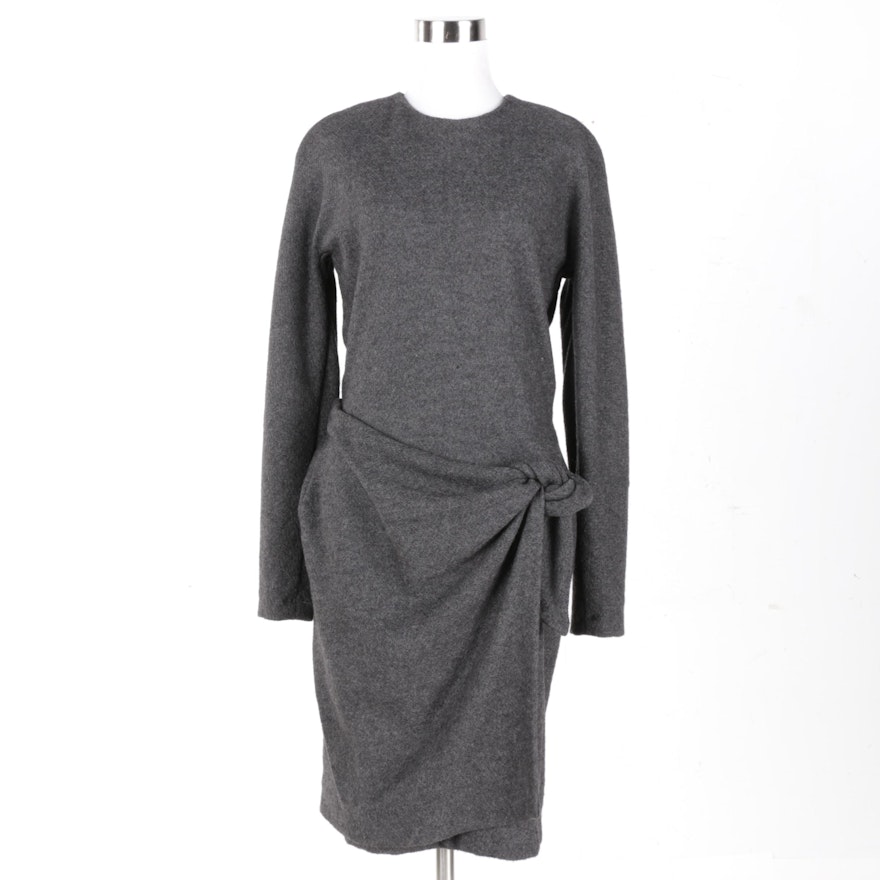 Donna Karen Long Sleeve Alpaca Blend Dress