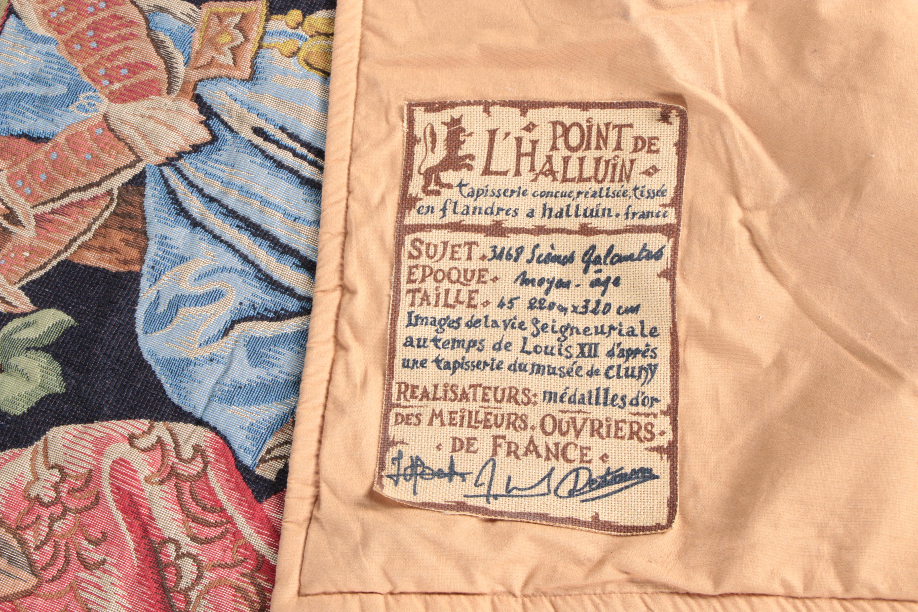 Jacquard-Woven Tapestry "Scènes Galantes"