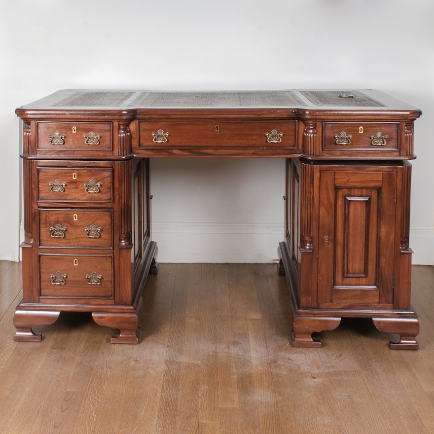 Mahogany Partners Desk from Victoria Collections