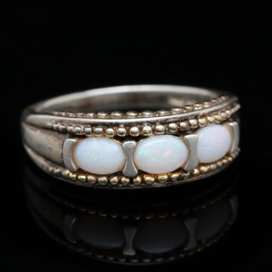 Sterling Silver and Opal Ring