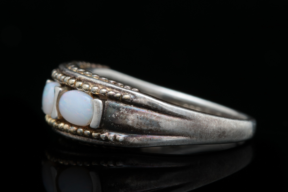 Sterling Silver and Opal Ring