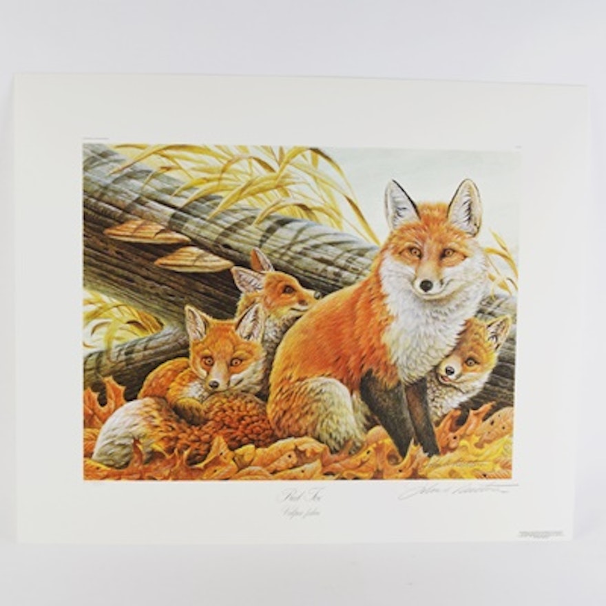 John Ruthven Limited Edition Offset Lithograph "Red Fox"