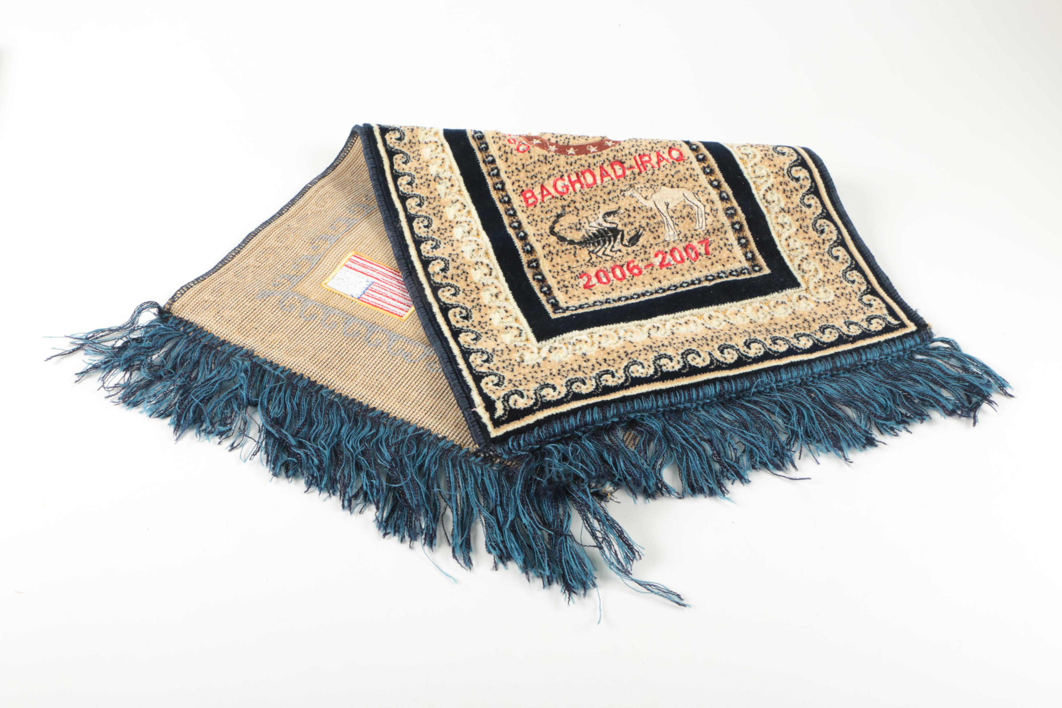 Power-Loomed and Embroidered Operation Iraqi Freedom Wall Hanging