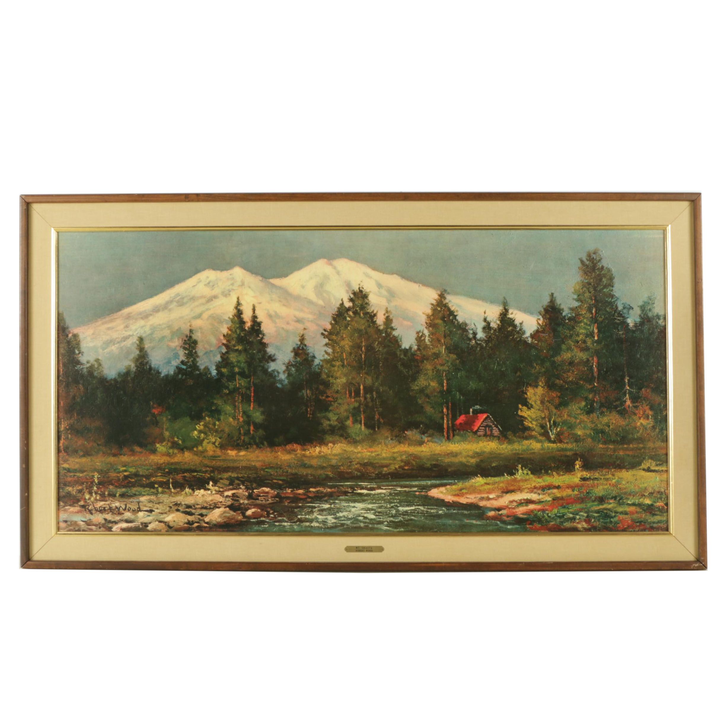 Offset Lithograph on Paper After Robert Wood "Mt. Shasta"