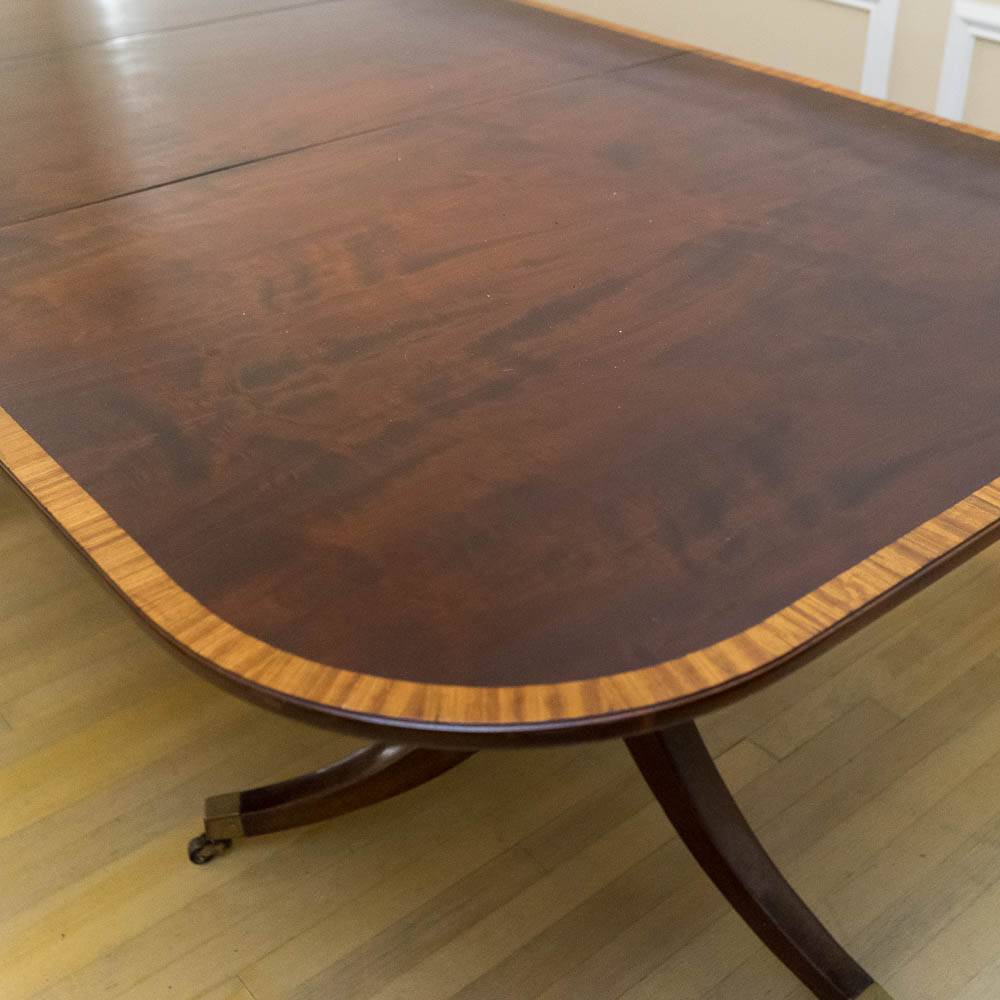 Regency Style Mahogany Dining Table by Baker Furniture