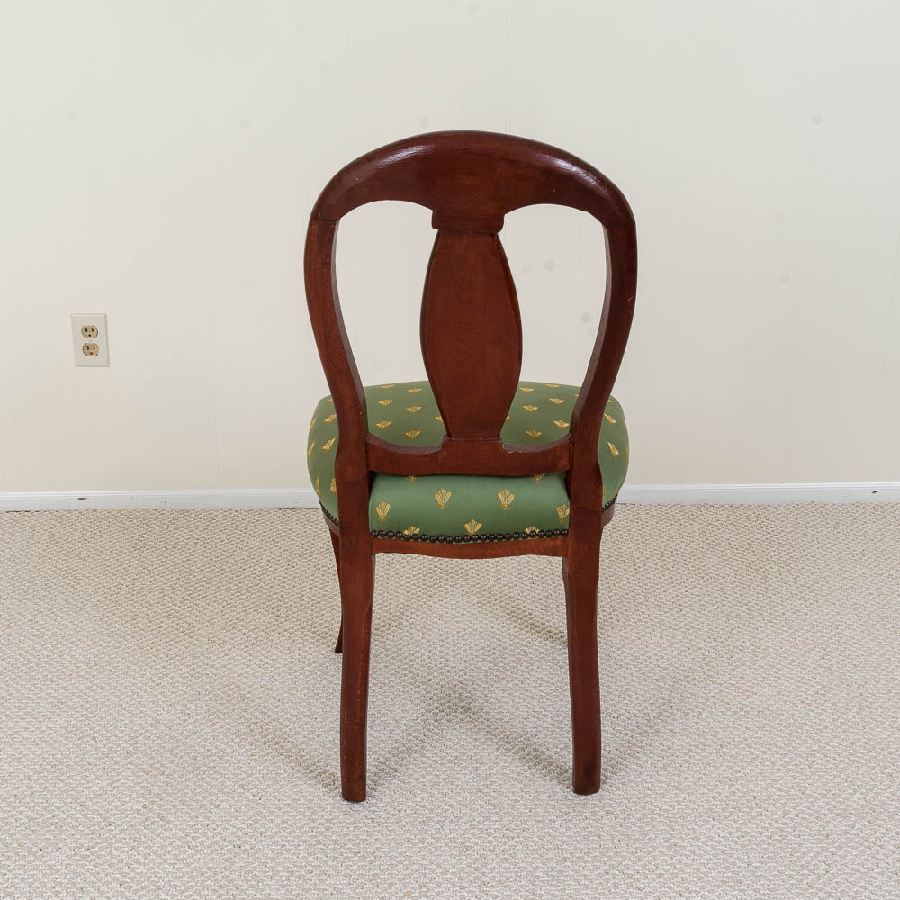 Six Antique Dutch Marquetry Dining Chairs