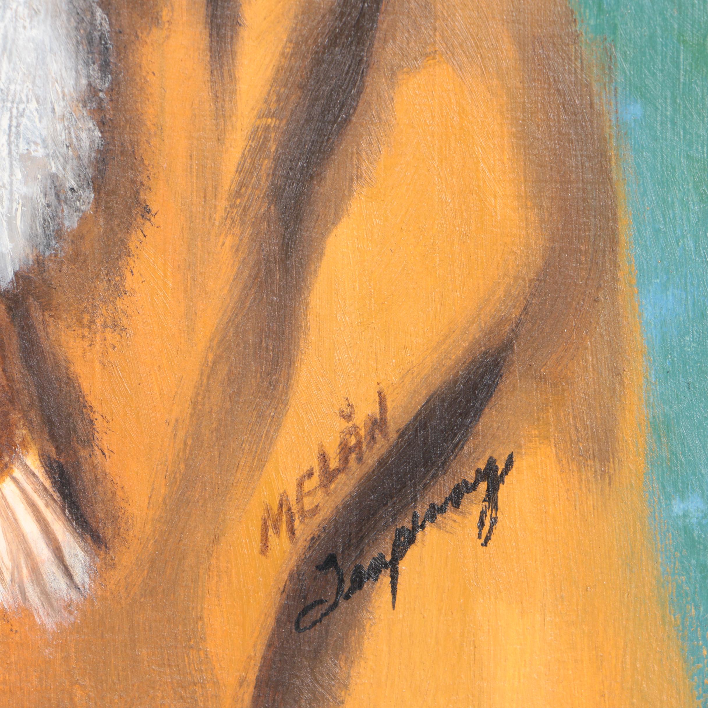 Melån Tenpenny Oil Painting of a Man in a Headdress