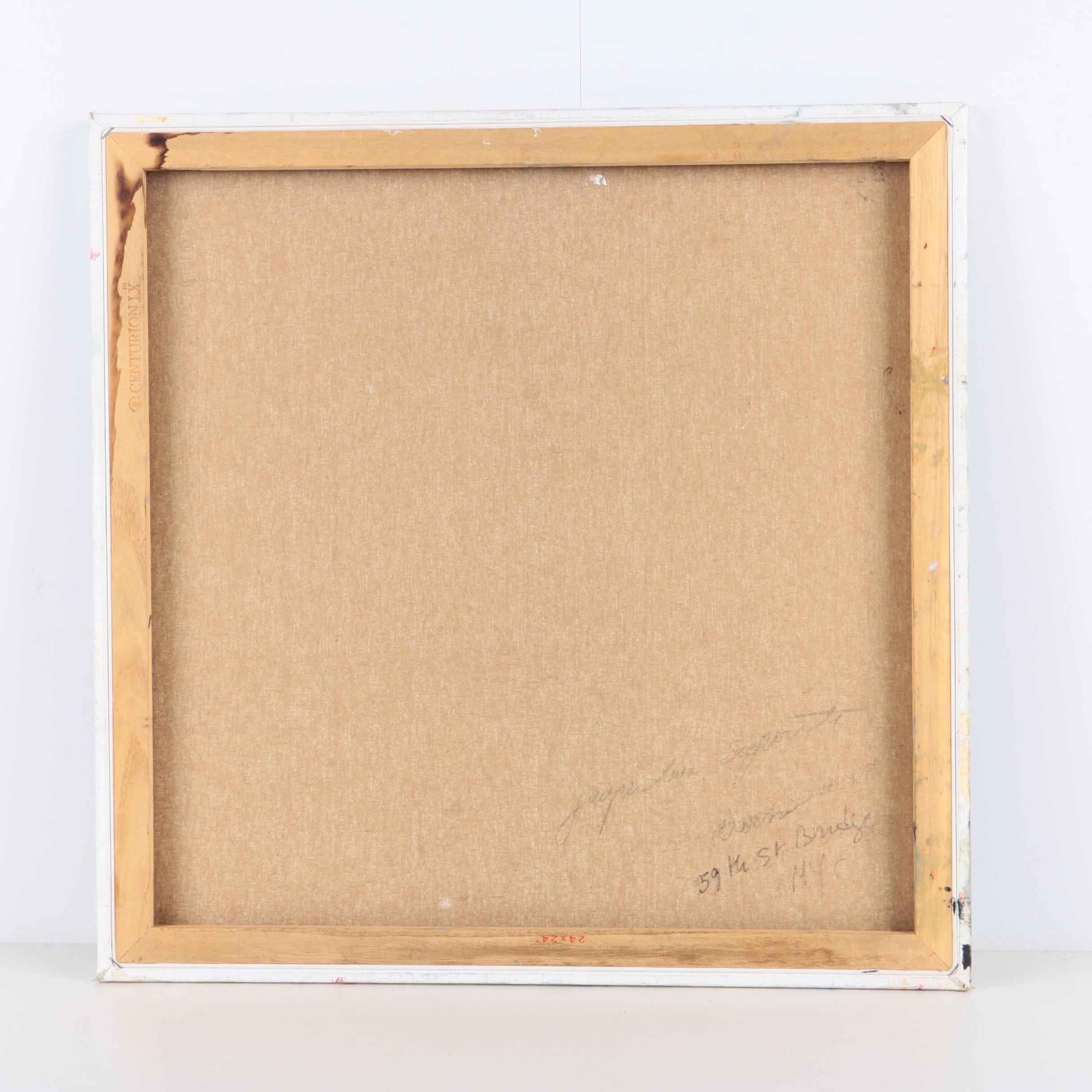 Jacqueline Saporiti Acrylic Painting on Canvas of a Fishbowl