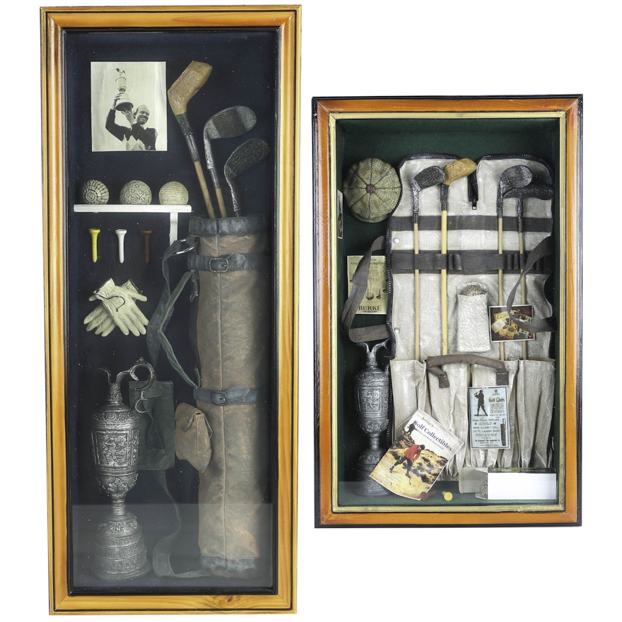 Decorative Golf Themed Shadow Boxes