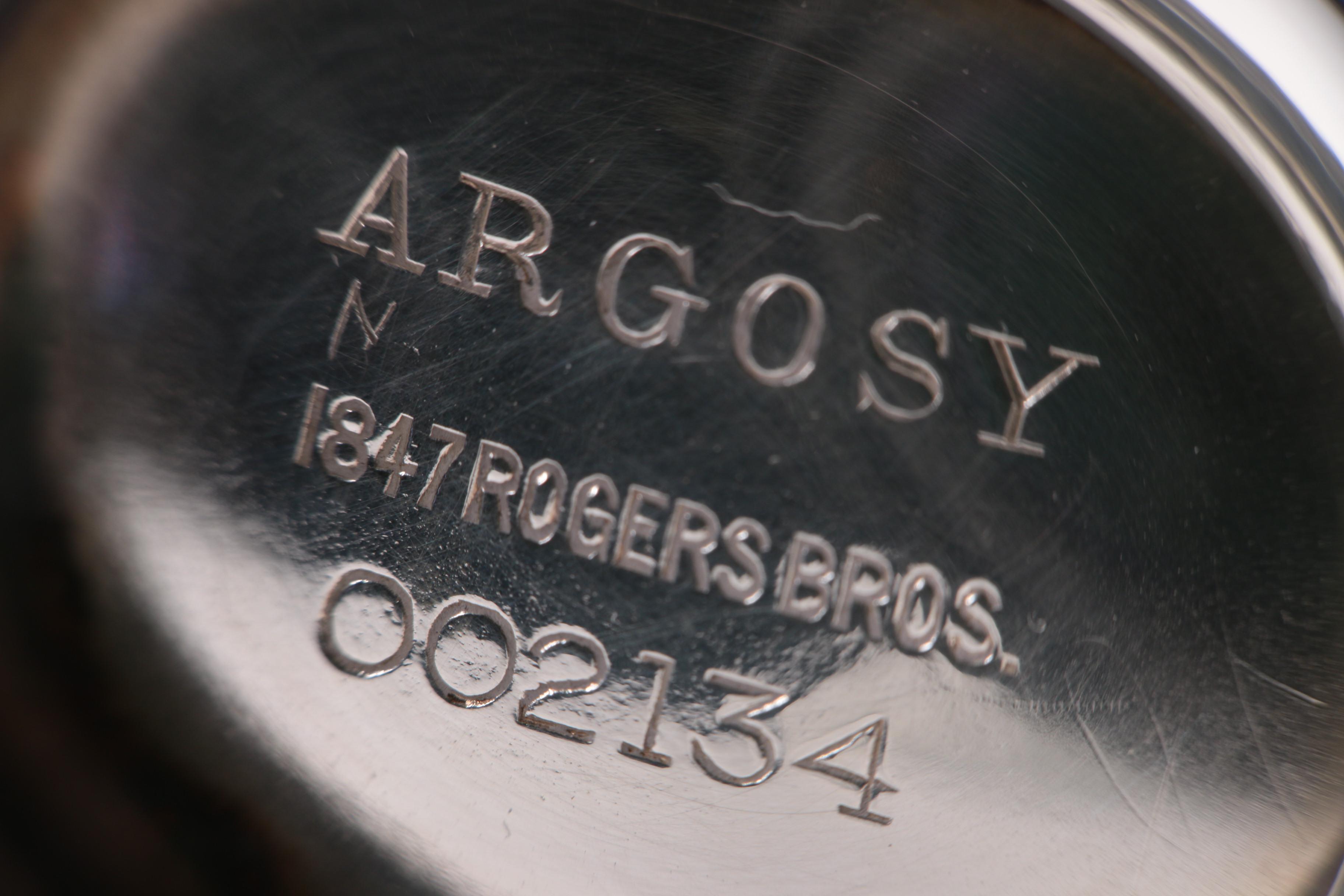 1847 Rogers Bros. "Argosy" Silver Plate Footed Creamer and Sugar Bowl