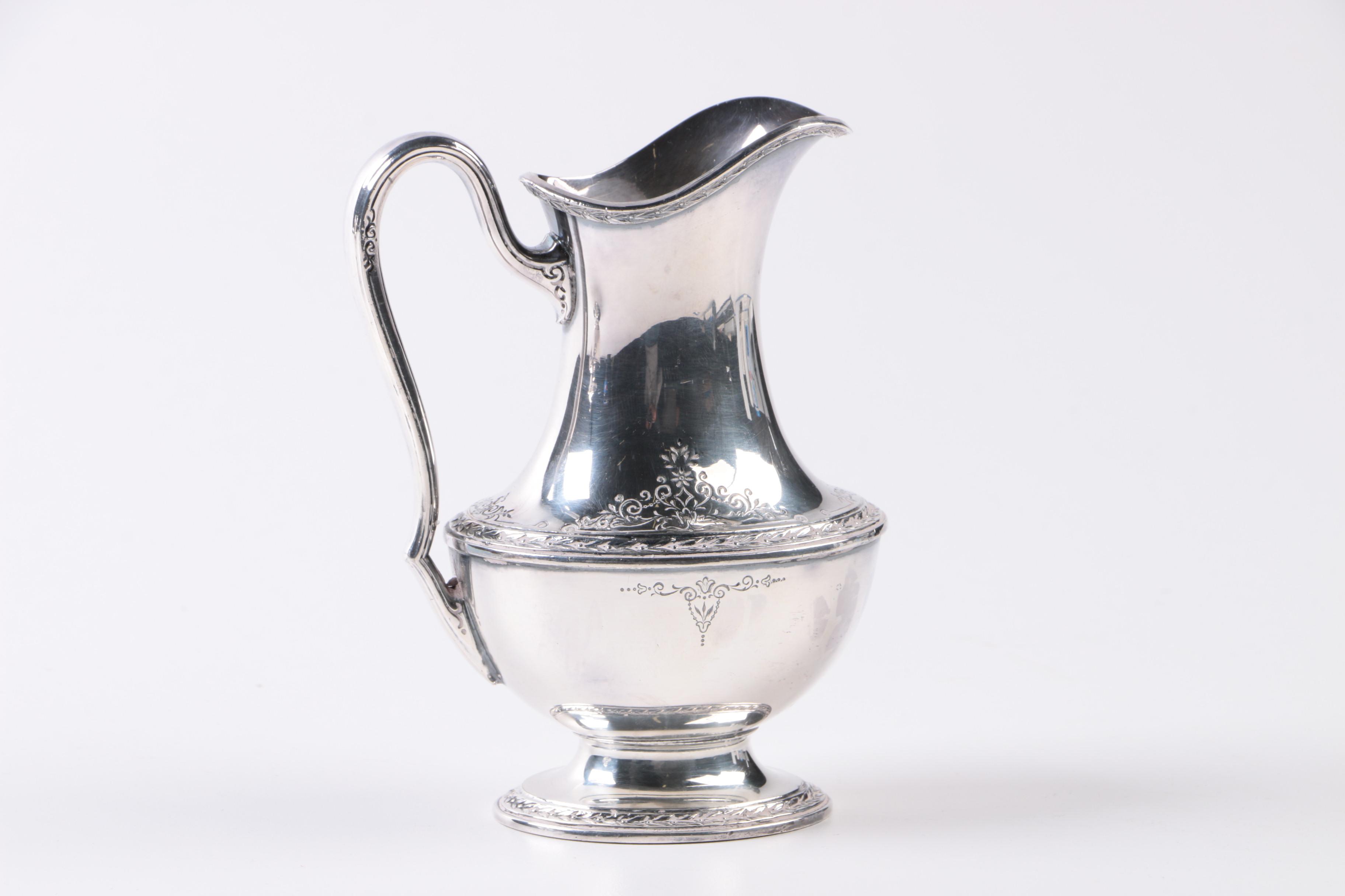 1847 Rogers Bros. "Argosy" Silver Plate Footed Creamer and Sugar Bowl