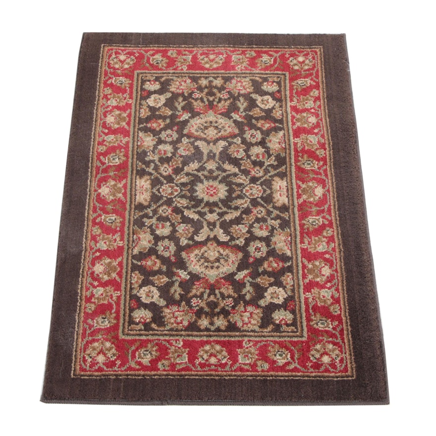 Power-Loomed Indo-Persian Style Wool Accent Rug