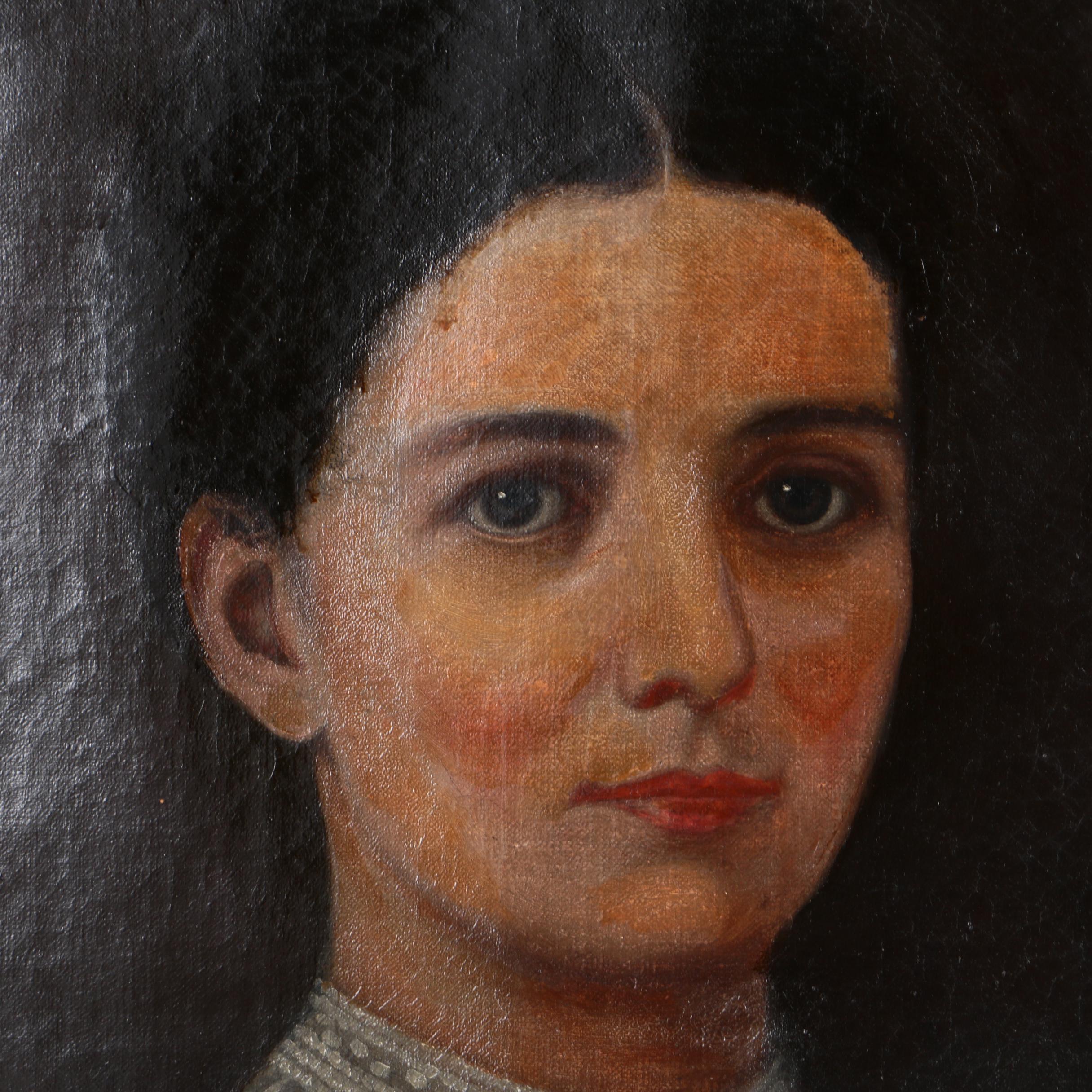 Roberts 1870 Oil Paintings on Canvas Paired Portraits